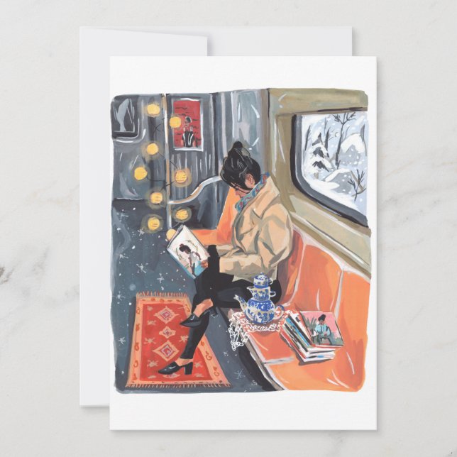 Invitation Métro dans l'invitation de style (Devant)