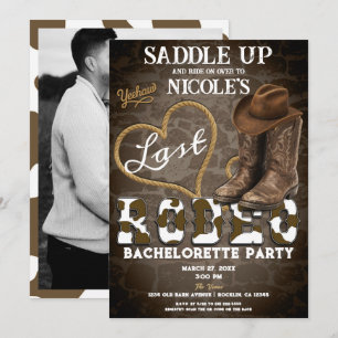 Invitation Mettez-vous en selle pour la dernière soirée Weste