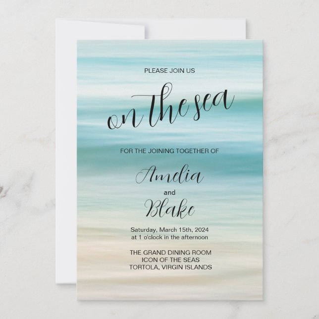 Invitation Mettre la voile à Forever : Ocean Cruise Wedding I (Devant)