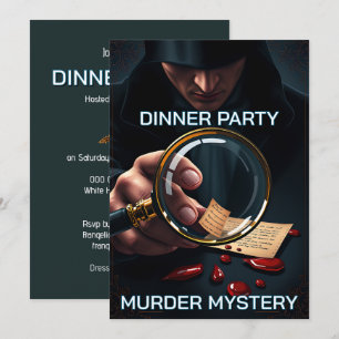 Invitation Meurtre mystère crime scène dîner do-it-yourself