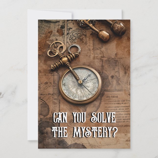 Invitation Meurtre Mystère Escape Room Anniversaire (Devant)