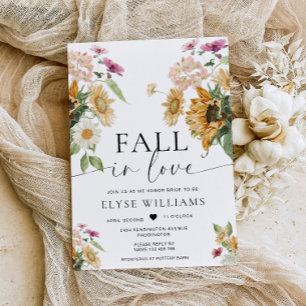 Invitation Mews Tournesol Chute En Amour Fête des mariées Aut
