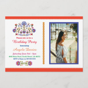 Invitation mexicain de motif de fête