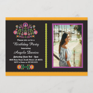 Invitation mexicain de motif de fête