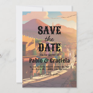 Invitation mexicaine enregistrer la date