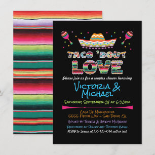 Invitation mexicaine Fiesta taco bout love couples douche Inv