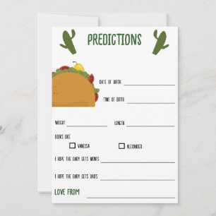 Invitation mexicaine fiesta taco prédictions pour le jeu de b