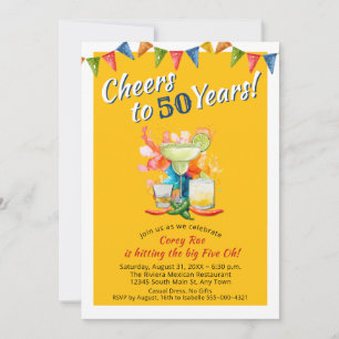 Invitation Mexican Fiesta 50e anniversaire de naissance Félic