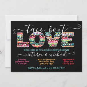 Invitation Mexican Fiesta Taco'bout Love douche pour couples 