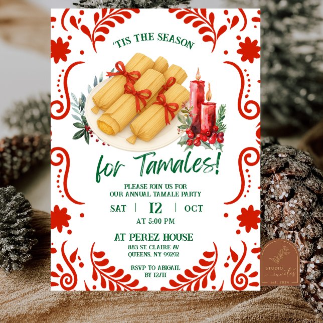 Invitation Mexican Season for Tamales Christmas Fiesta (Créateur téléchargé)