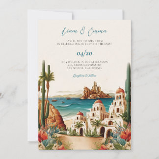 Invitation Mexique Cabo San Lucas Destination mariage