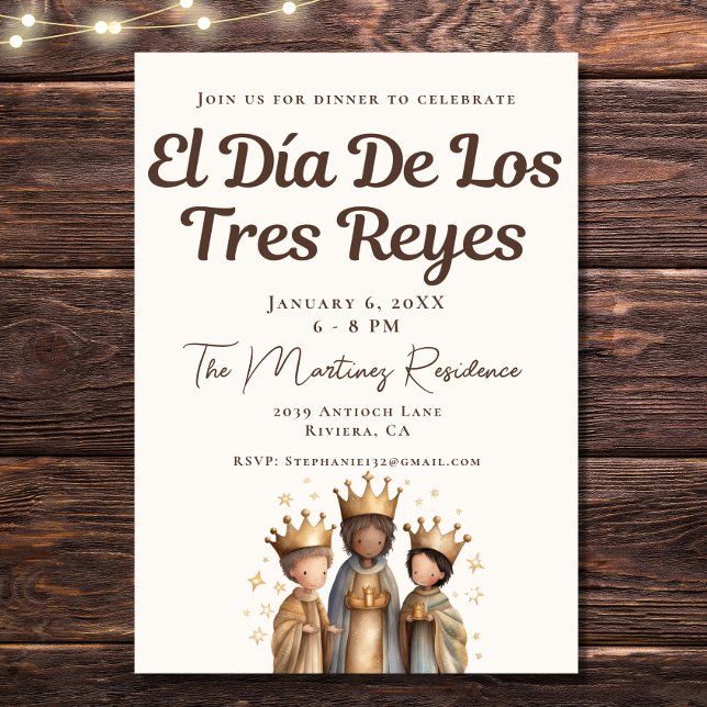 Invitation Mexique El Día De Los Tres Reyes Dîner (Créateur téléchargé)