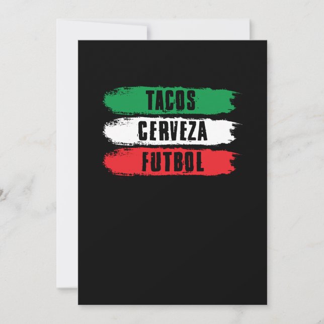 Invitation Mexique Pride Tacos Cerveza Football (Devant)