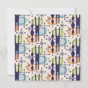 Invitation Mi-siècle moderne âge atomique Motif Abstrait