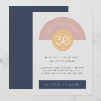 Mi-siècle moderne gris bleu Geo 30e anniversaire