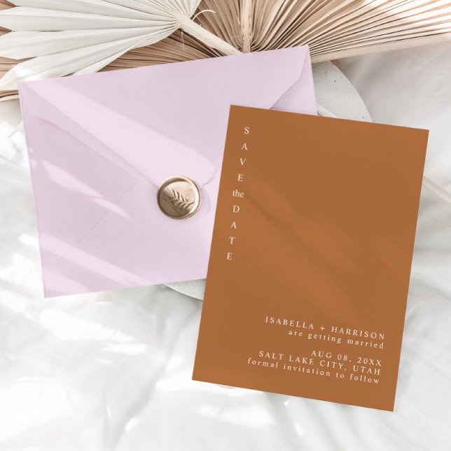 INVITATION MIA BURNT ORANGE SAVE THE DATE (Créateur téléchargé)