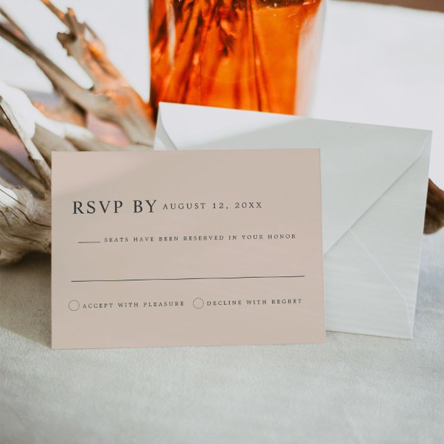 Invitation MIA Moderne Bohémienne Tonpe Beige RSVP (Créateur téléchargé)