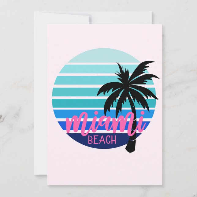 Invitation Miami Beach (Devant)