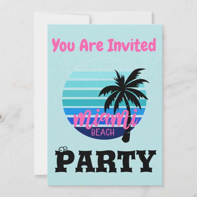 Invitation Miami Beach (Devant)