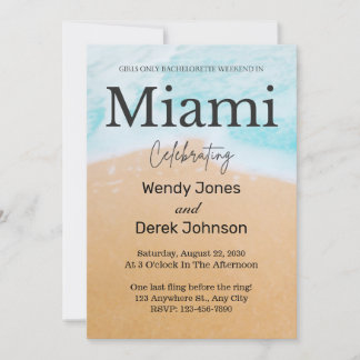 Invitation Miami Summer Girls Weekend Bachelorette Party