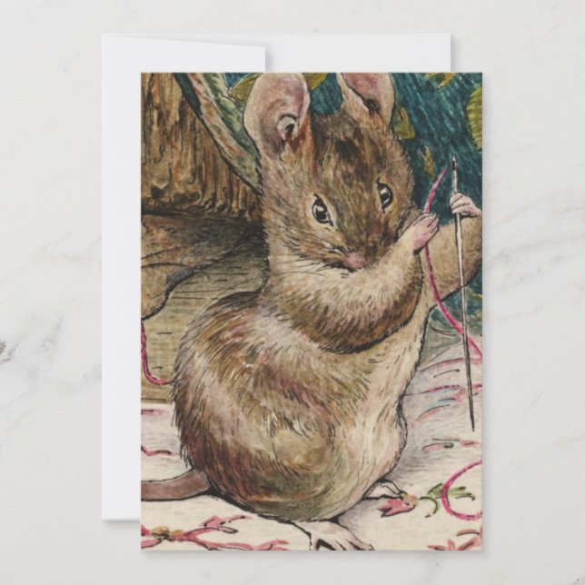 Invitation Mice At Work - Beatrix Potter (Devant)