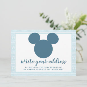 Invitation Mickey   Blue Aztec Baby shower Écrivez votre adre