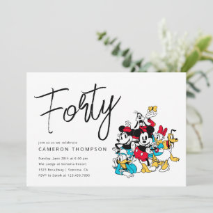 Invitation Mickey et ses amis 40e anniversaire
