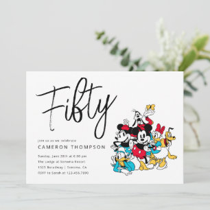 Invitation Mickey et ses amis 50e anniversaire