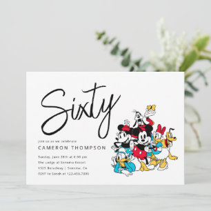 Invitation Mickey et ses amis 60e anniversaire