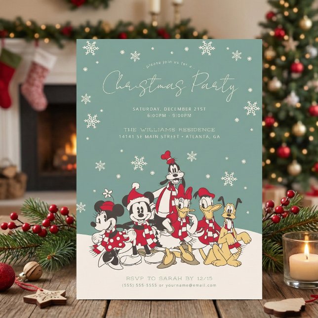 Invitation Mickey & Friends Fête de Noël (Créateur téléchargé)