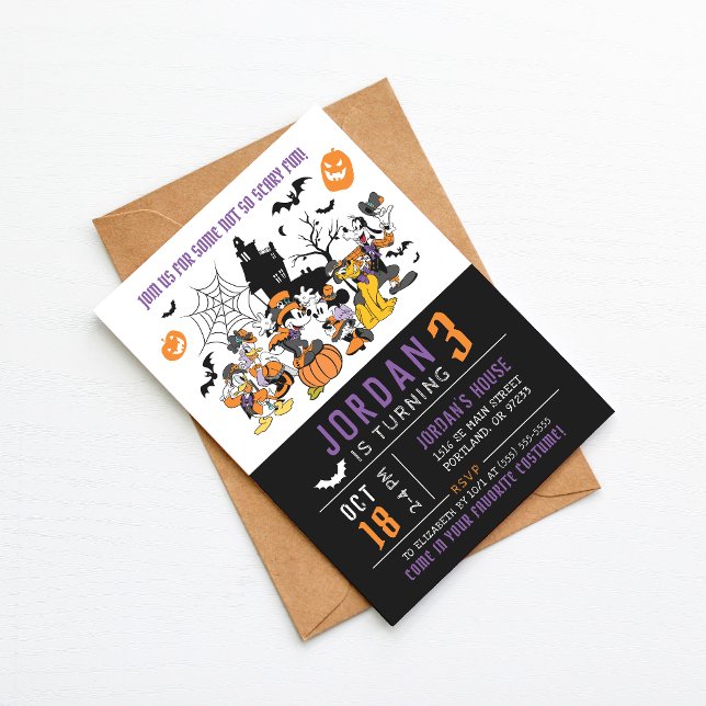 Invitation Mickey & Friends Halloween Anniversaire (Créateur téléchargé)