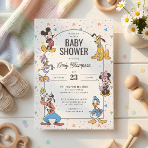 Invitation Mickey Mickey et le Baby shower des amis de Disney