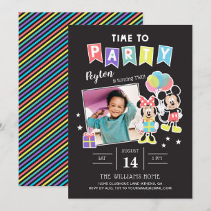 Invitation Mickey & Minnie   Fête - Photo