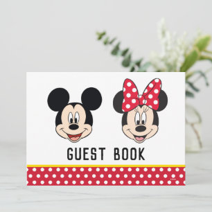 Invitation Mickey & Minnie Garçon ou fille - Livre d'or