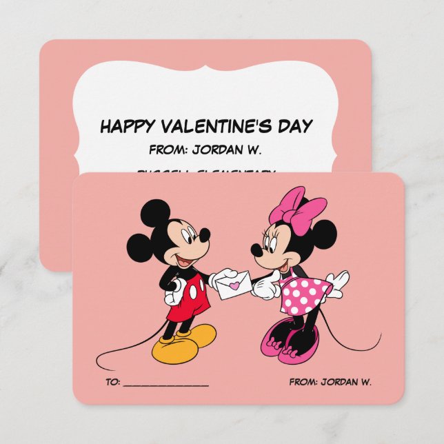 Invitation Mickey & Minnie | Soyez mien (Devant / Derrière)