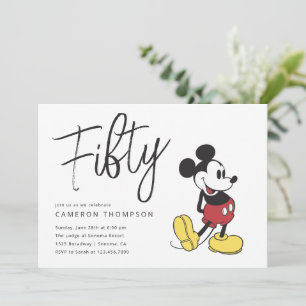 Invitation Mickey Mouse 50e anniversaire