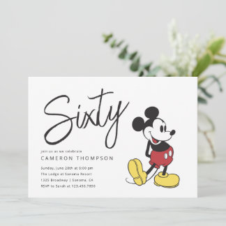Invitation Mickey Mouse 60e anniversaire