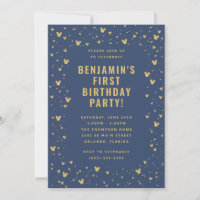 Mickey Mouse Confetti Boy's Frist Birthday