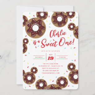 Invitation Mickey Mouse   Donut Sweet One - Premier anniversa