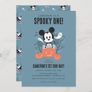 Invitation Mickey Mouse Halloween Éffrayant un anniversaire