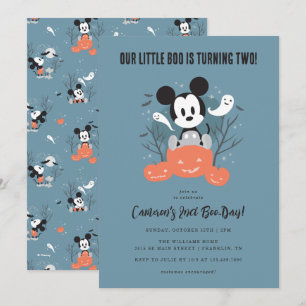 Invitation Mickey Mouse Notre petit boo tourne à deux