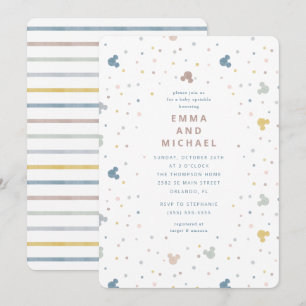 Invitation Mickey Mouse Pastel Confetti Baby Sprinkel
