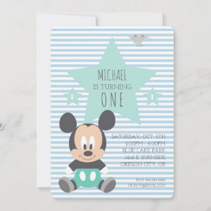 Invitation Mickey Mouse   Premier anniversaire