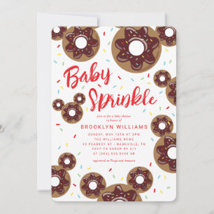 Invitation Mickey Mouse   Saupoudrer bébé de beigne - Baby sh