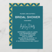 Mid-Century moderne Or & Turquoise Mod Fête des ma