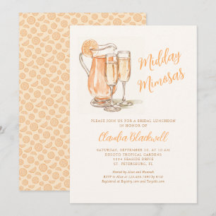 Invitation Midi Mimosas Nuptiale Déjeuner de douche Invitatio