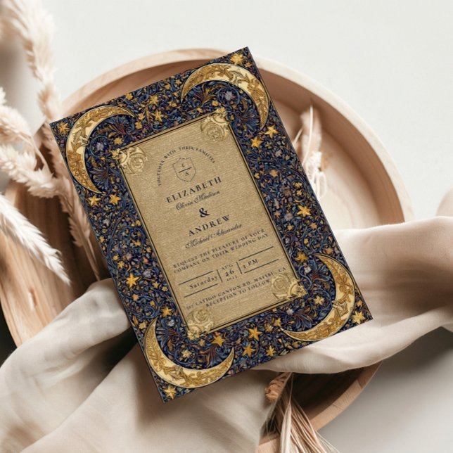 Invitation Midnight Celestial Baroque Wedding (Créateur téléchargé)