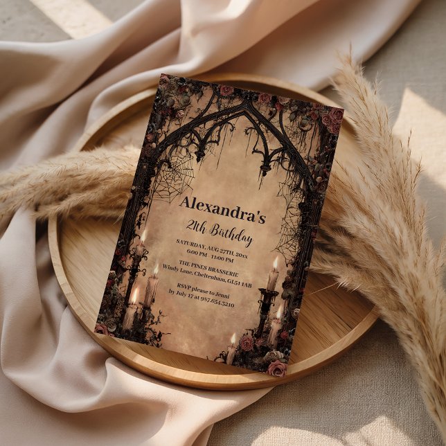 Invitation Midnight Gothic Cathedral Birthday (Créateur téléchargé)