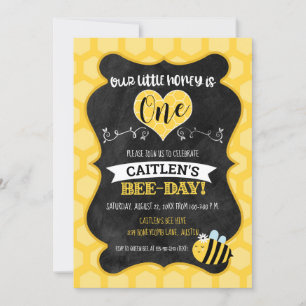 Invitation Miel abeille Jour d'anniversaire Chalkboard Bumble