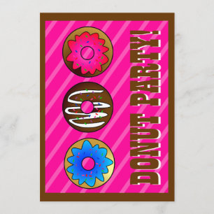 Invitation mignon 5 x 7 d'anniversaire de partie